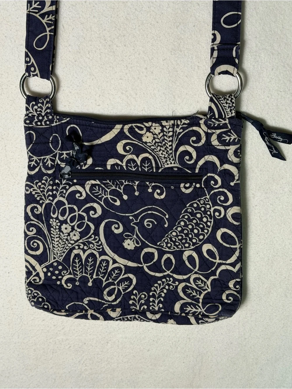 Vera Bradley Retired Twirly Bird Pattern Hipster Crossbody Bag - Picture 7 of 8